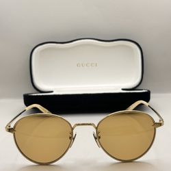 Gucci GG0230s 004 Endura Gold Brown Titanium Sunglasses Size 49