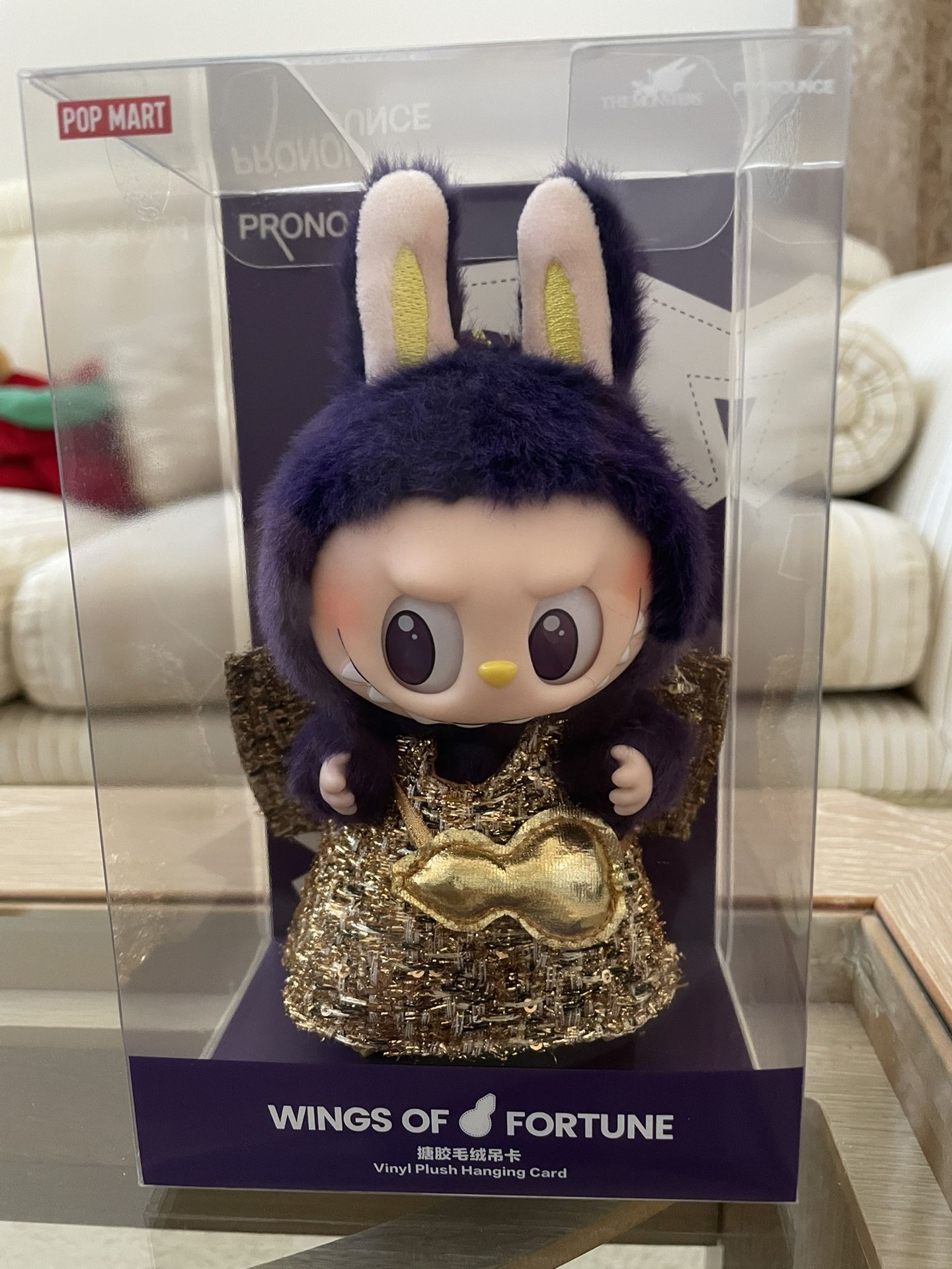 Labubu x Pronounce - Wings of Fortune Vinyl Plush Hanging Card