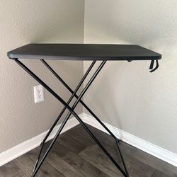 Adjustable Folding Tray Table – Black 