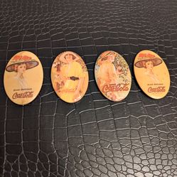 Vintage small Coca-Cola mirrors in excellent condition set of four
