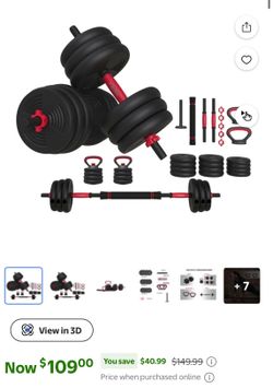 FitRx SmartBell Gym, 60 lbs. 4-in-1 Adjustable Interchangeable Dumbbell, Barbell, and Kettlebell Weight Set, Black