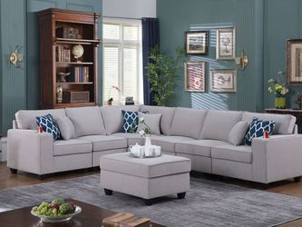 Sectional W Ottoman 125"