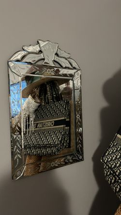 Venetian wall mirror Like new  Approximately 23” high x 15” wide