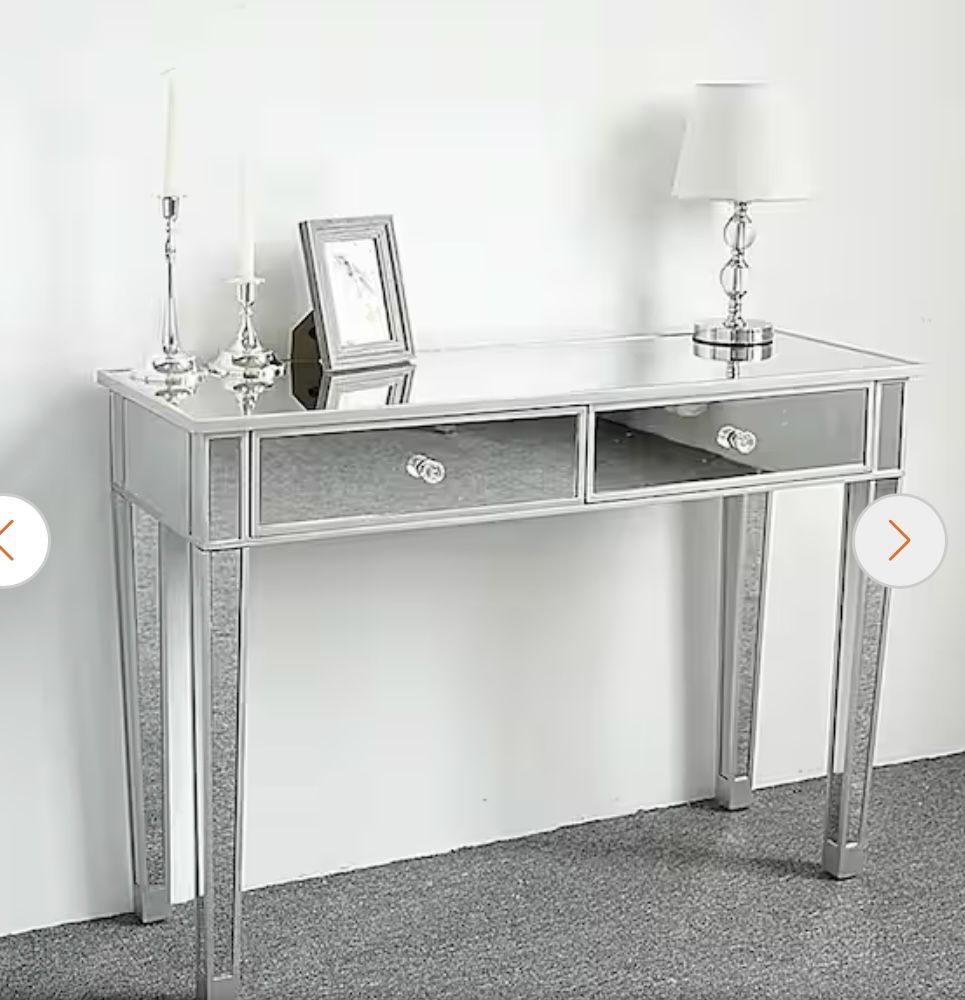 Glass Mirror Entryway Table/ Desk/ Vanity Table