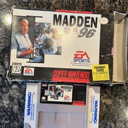 Madden ‘96 Super Nintendo Game