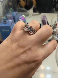 Infinity amethyst ring