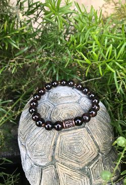 Garnet stretch bracelet 7 inches