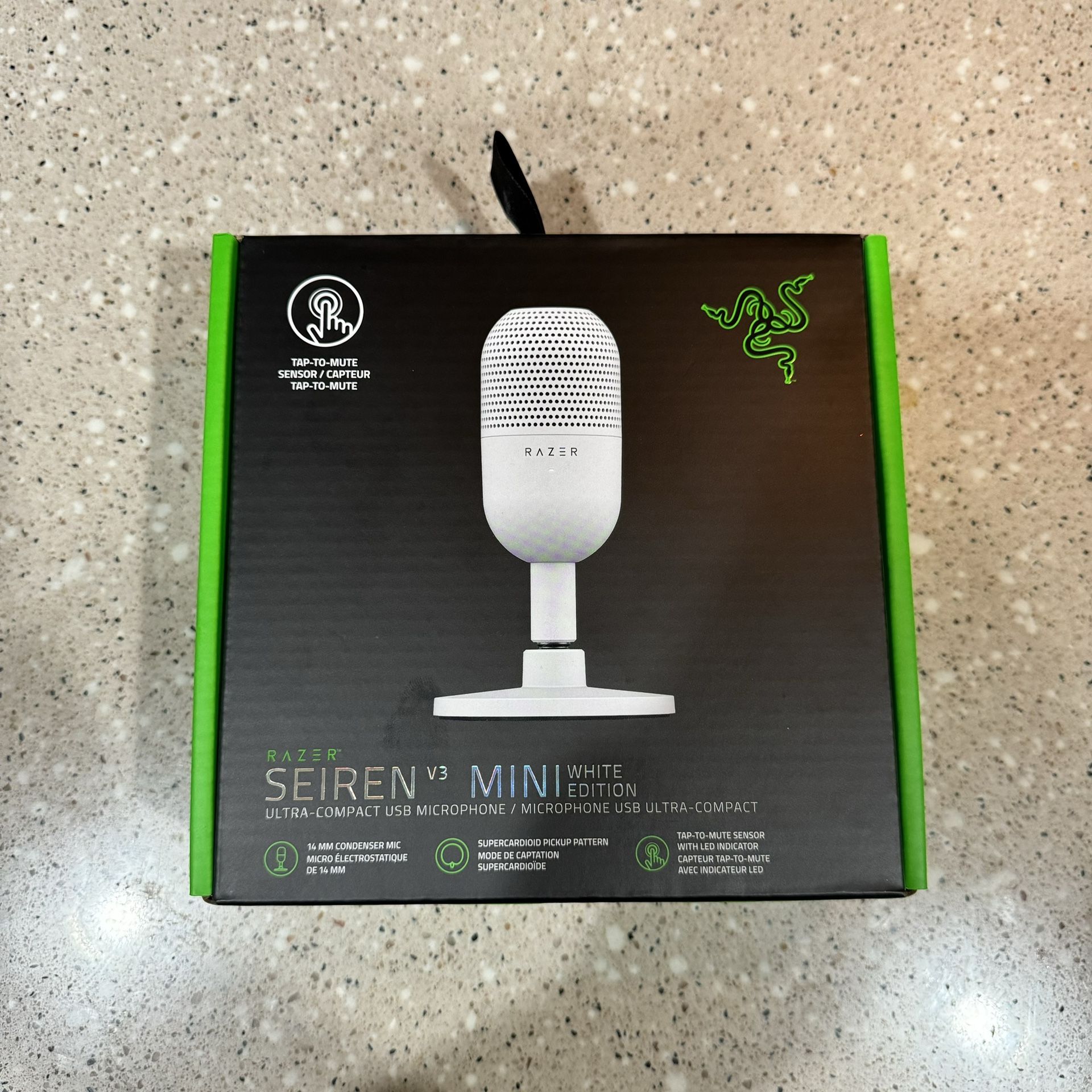 Razer - Seiren V3 Mini - Ultra Compact USB Microphone - White - New Sealed