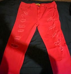 Red jeans