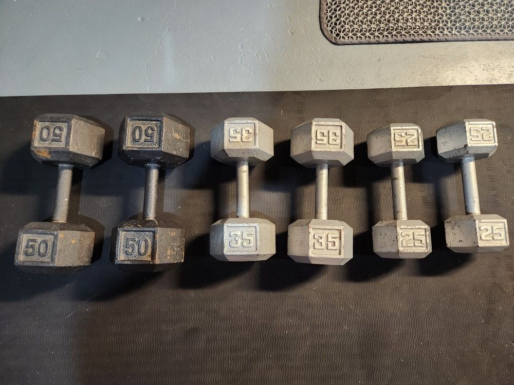 Dumb Bells 50 -35 -25 $200 Or BO