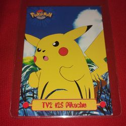 1999 Pokemon TV#25 Pikachu Card