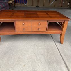 Solid wood coffee table