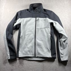The Northface Apex Bionic Softshell Jacket Men's Small Gray Hiking Gorp #2905