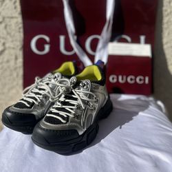 Gucci, metallic silver and Black