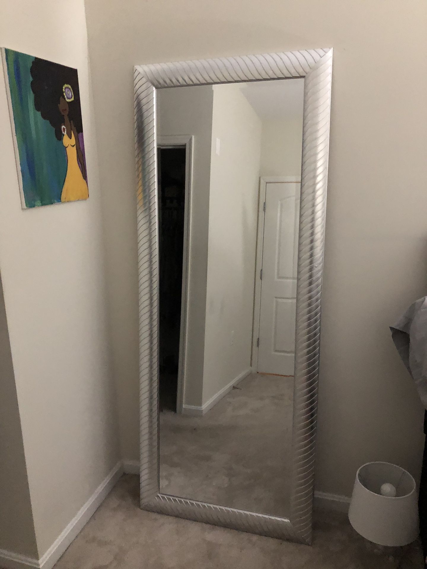 Silver Floor Mirror