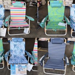 Member’s Mark 5 Position Lay Flat Beach Chair Brand New Only $14.99