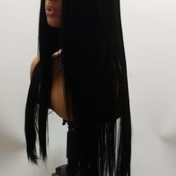 Long Black Straight Wig