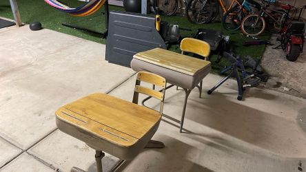 Antique School Desks