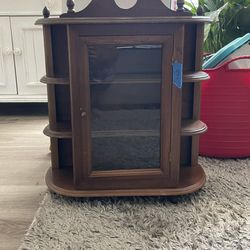 Antique Wooden Jewelry Cabinet 