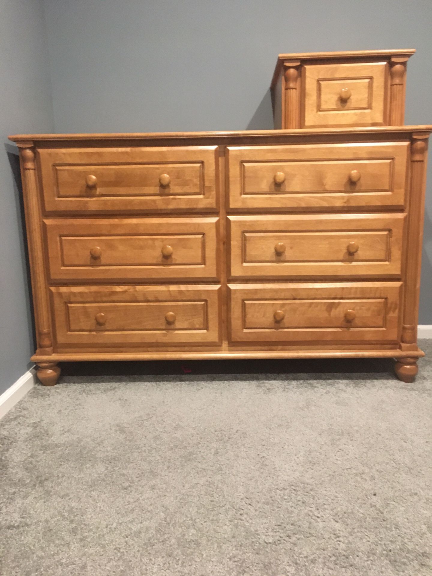 Solid wood dresser/ changing table. $100