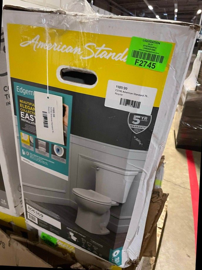 American Standard Champion 4 White Elongated Chair Height 2-piece Toilet VO