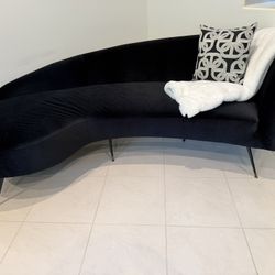 Black Velvet Couch Never Used