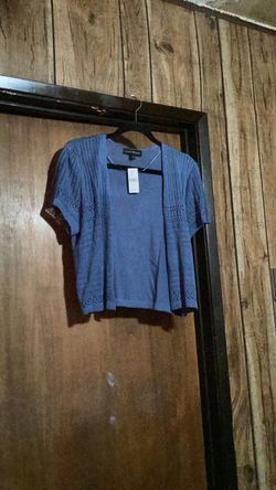 Lane Bryant blue knit cardigan size 10/12 new with tags