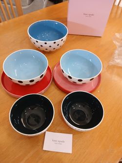 Kate Spade New York Ceramic Bowl and Plate Set of bowls. READ FULL DESCRIPTION