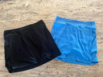 Pair of  Athleta Girl Goal Getter Skorts Blue and Black - Girls XXL (16)