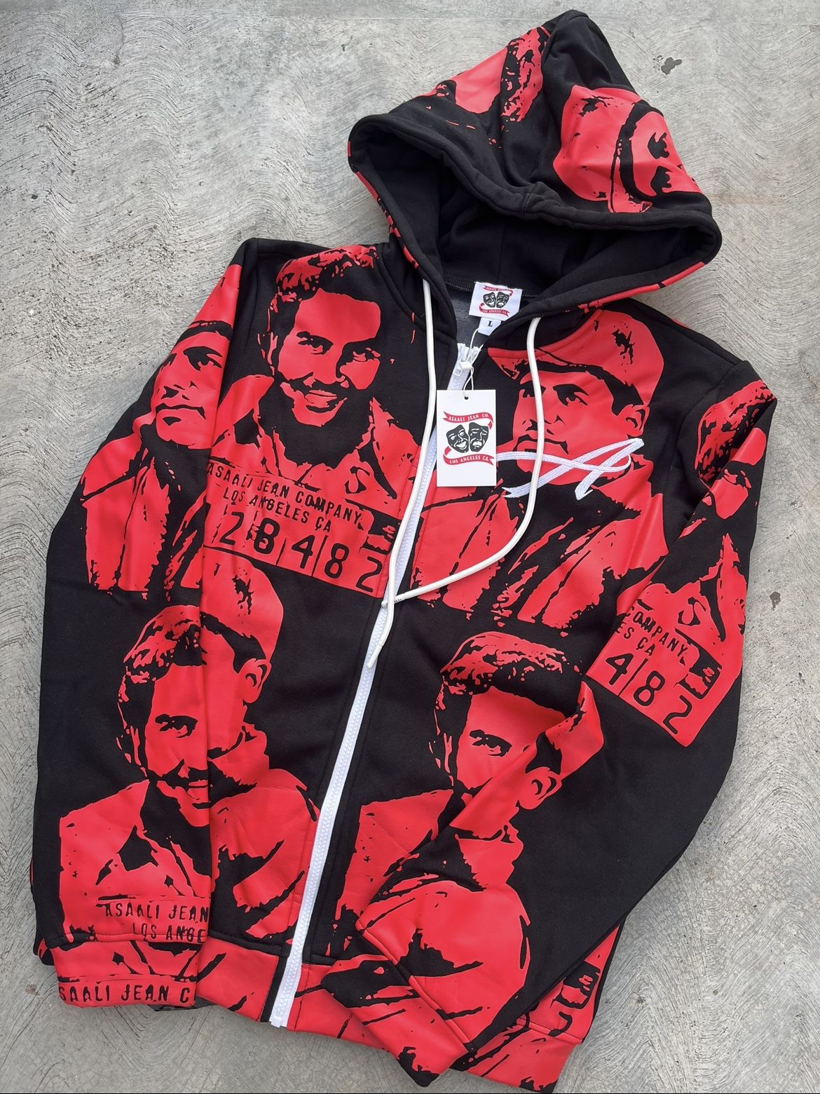 Asaali Red Zip Up Size Large