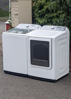 SAMSUNG XL CAPACITY WASHER 4.5cuft  AND ELECTRIC DRYER 7.4cuft. WORKS PERFECT WITH 45 DAYS WARRANTY.