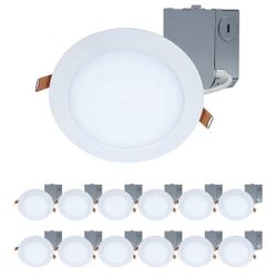 HALO HLBE 6-Inch Slim Canless Recessed Downlight for New Construction/Remodel 3000K Fixed CCT- Contractor 12-Pack HLBE(contact info removed)EMWR-12PK