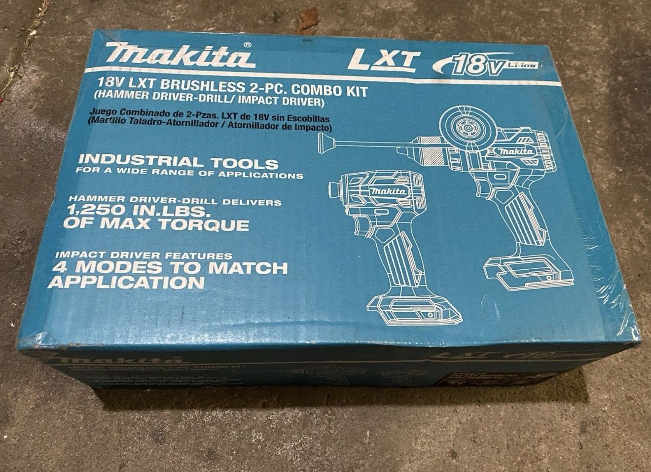 New Makita XT297T 18V LXT 1/2" Hammer Drill Driver & Impact Driver Combo Kit New