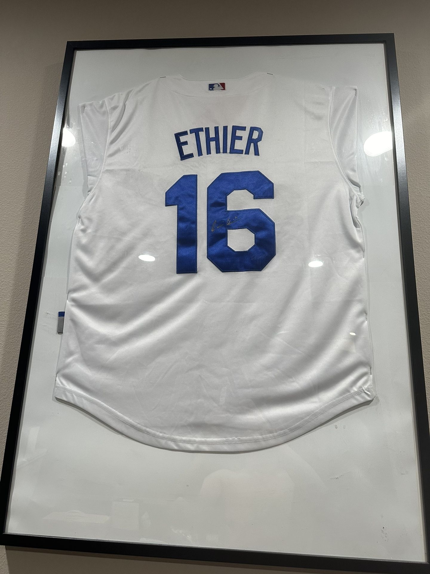 Andre Ethier Autographed Jersey with Frame!!