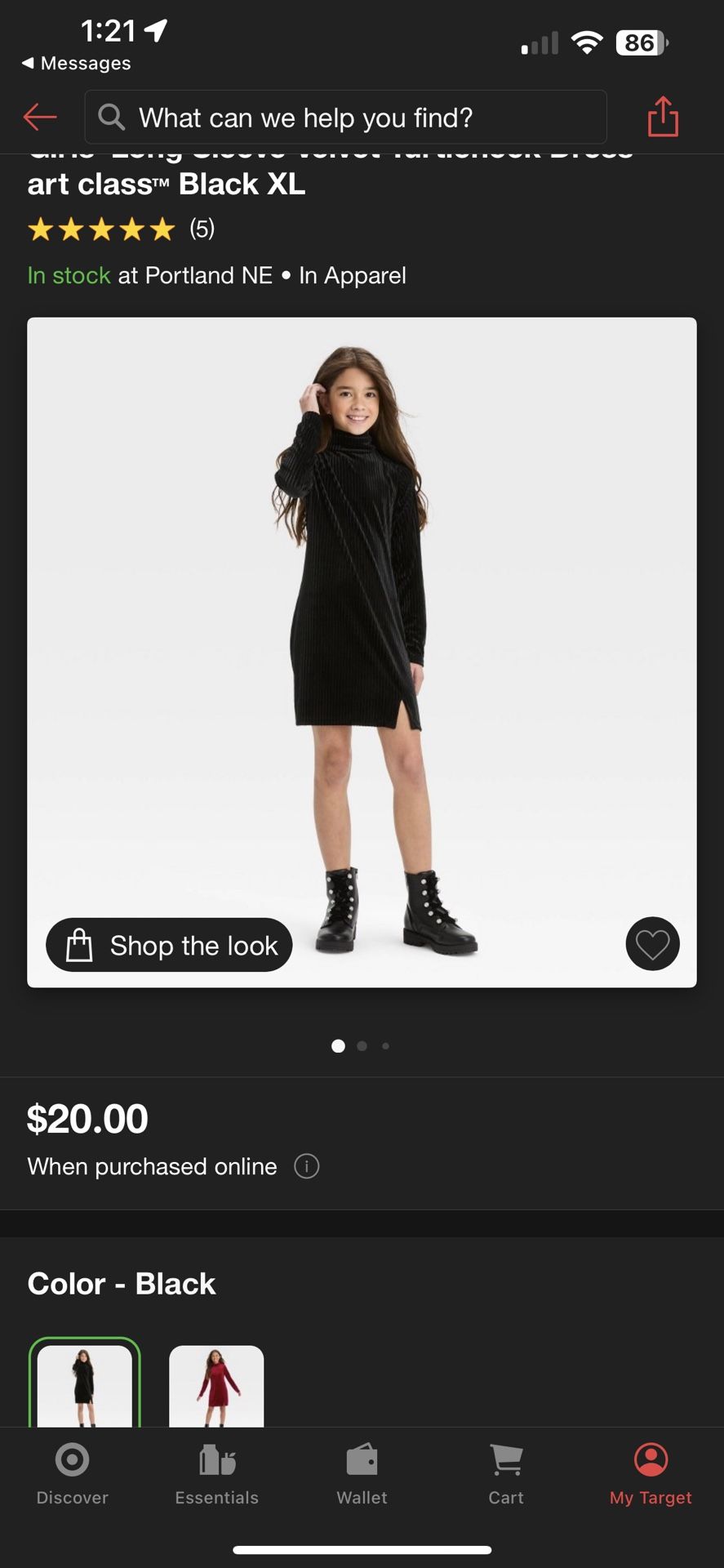 Girls Black Dress New