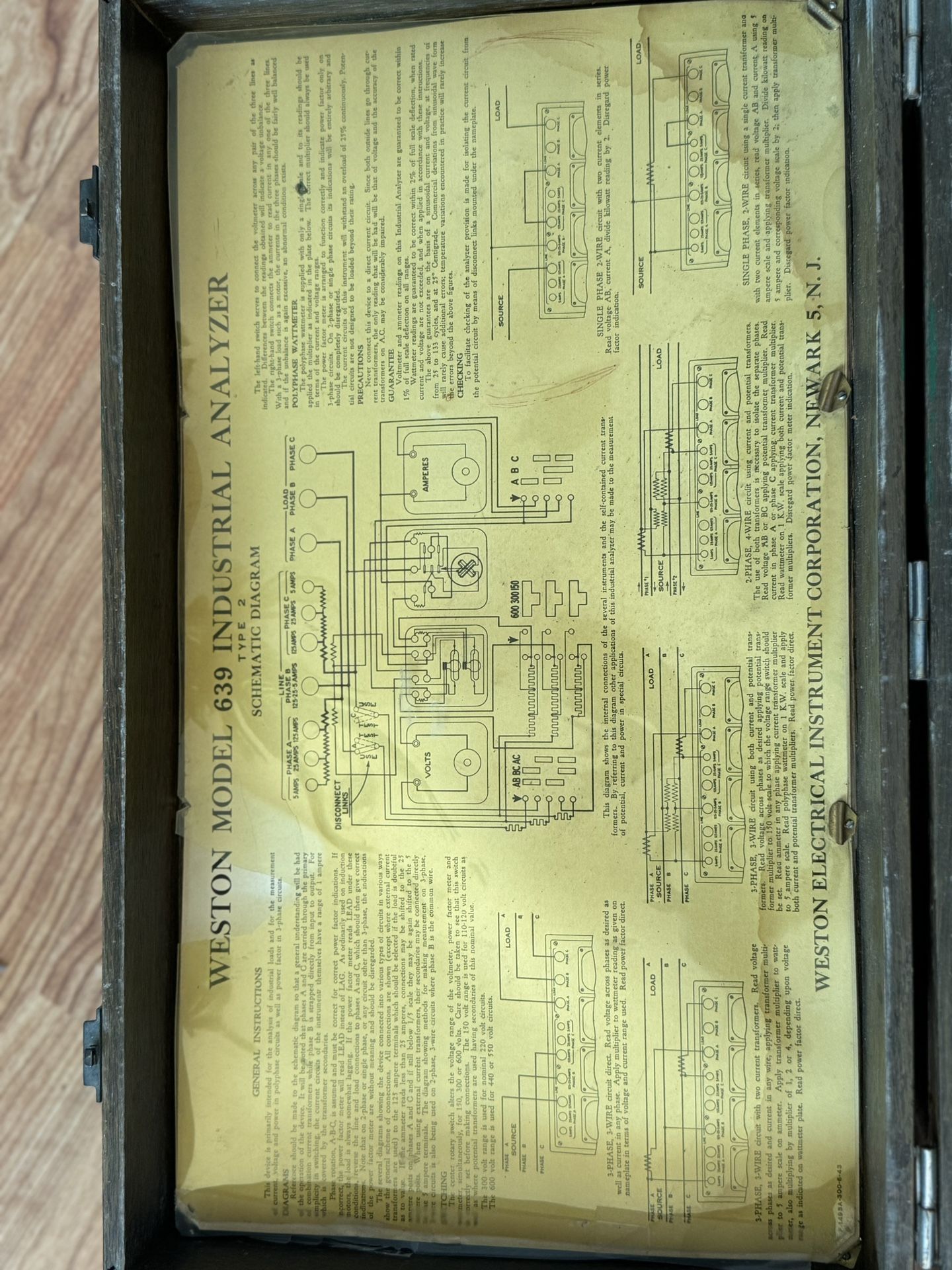 その他 WESTON INDUSTRIAL ANALYZER MODEL 639 Vintage weston model 639 industrial analyzer type 2