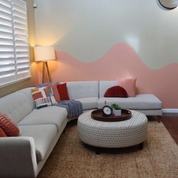  Sectional Sofa + Coffee table + Rug 