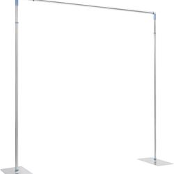 10ft Back drop Frame Stand Pipe Kit,Wedding Backdrop Stand for Ceremony with Weighted Steel Bases Heavy Duty Background S