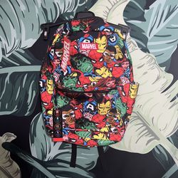 Marvel Comics All Over Print Avengers 17" Backpack School Bookbag Gym Bag NEW WITH TAG