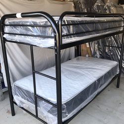 New Twin/Twin Bunkbed With Mattresses Included!