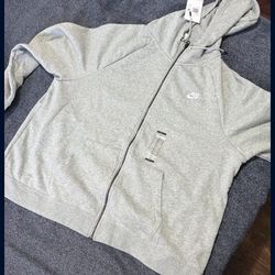 Nike DR6234-063 Women's Plus Size 3X Gray Full Zip Hoodie Jacket