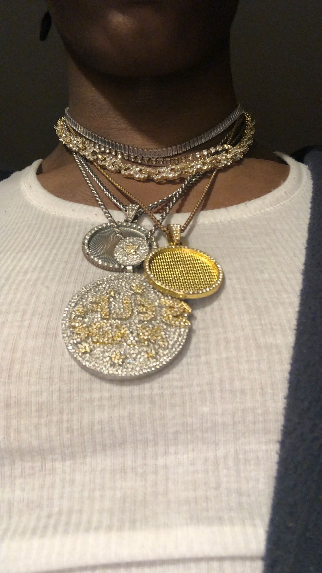 Self Made Chain, Sex Pendant, Infinite Loop, Custom Photo Chain - Square Necklace - Tennis Chain