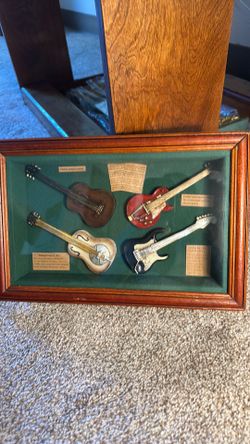 Man cave Guitars/ Wood  Shadow box for hanging
