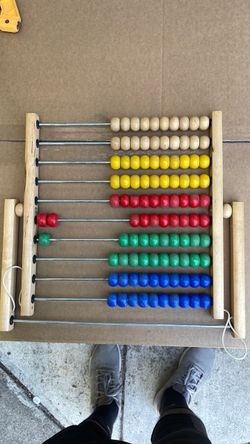 Wooden Abacus with Colorful Beads