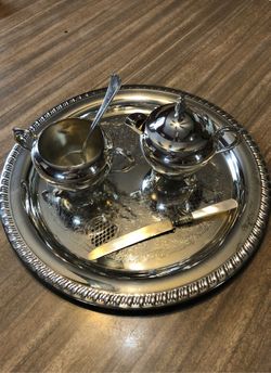 FB Roger Vintage silver cream and sugar set