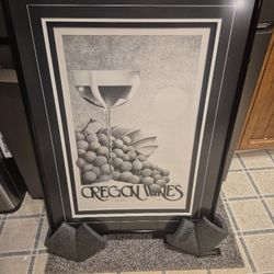 Oregon Wine art  by Doug Hunt, W-21" x H-30" 