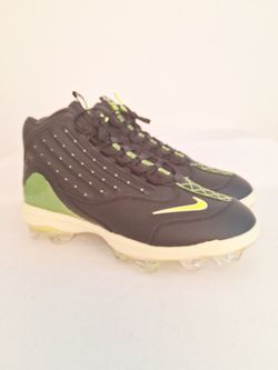Nike Griffey 2 MCS Baseball Cleats Black Green 