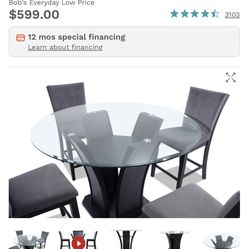 Round Table & 3 Tan Chairs Transportation Required $300