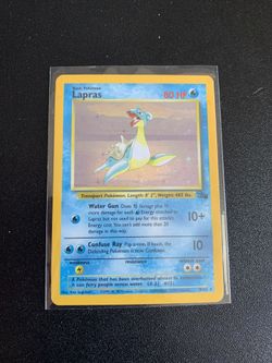 1999 Lapras hologram 10/62 Pokémon Card