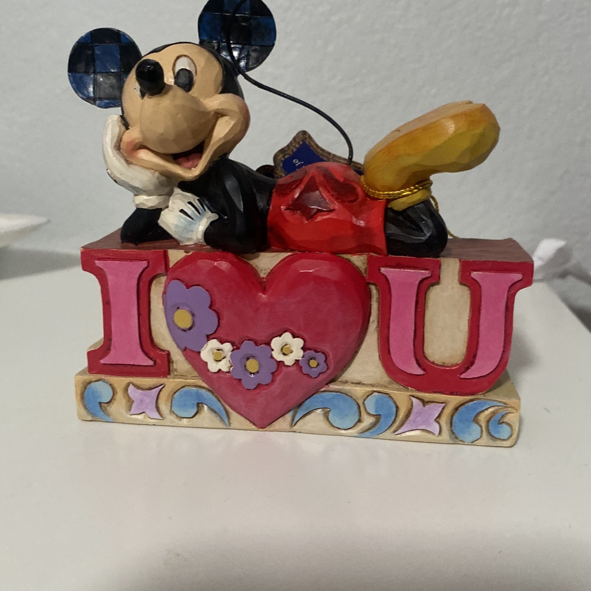 Jim Shore Disney Traditions Mickey Mouse “I Love You” Valentine’s Figure